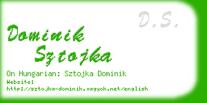 dominik sztojka business card